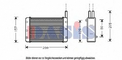 AKS DASIS 029090n -  Теплообменник, отопление салона